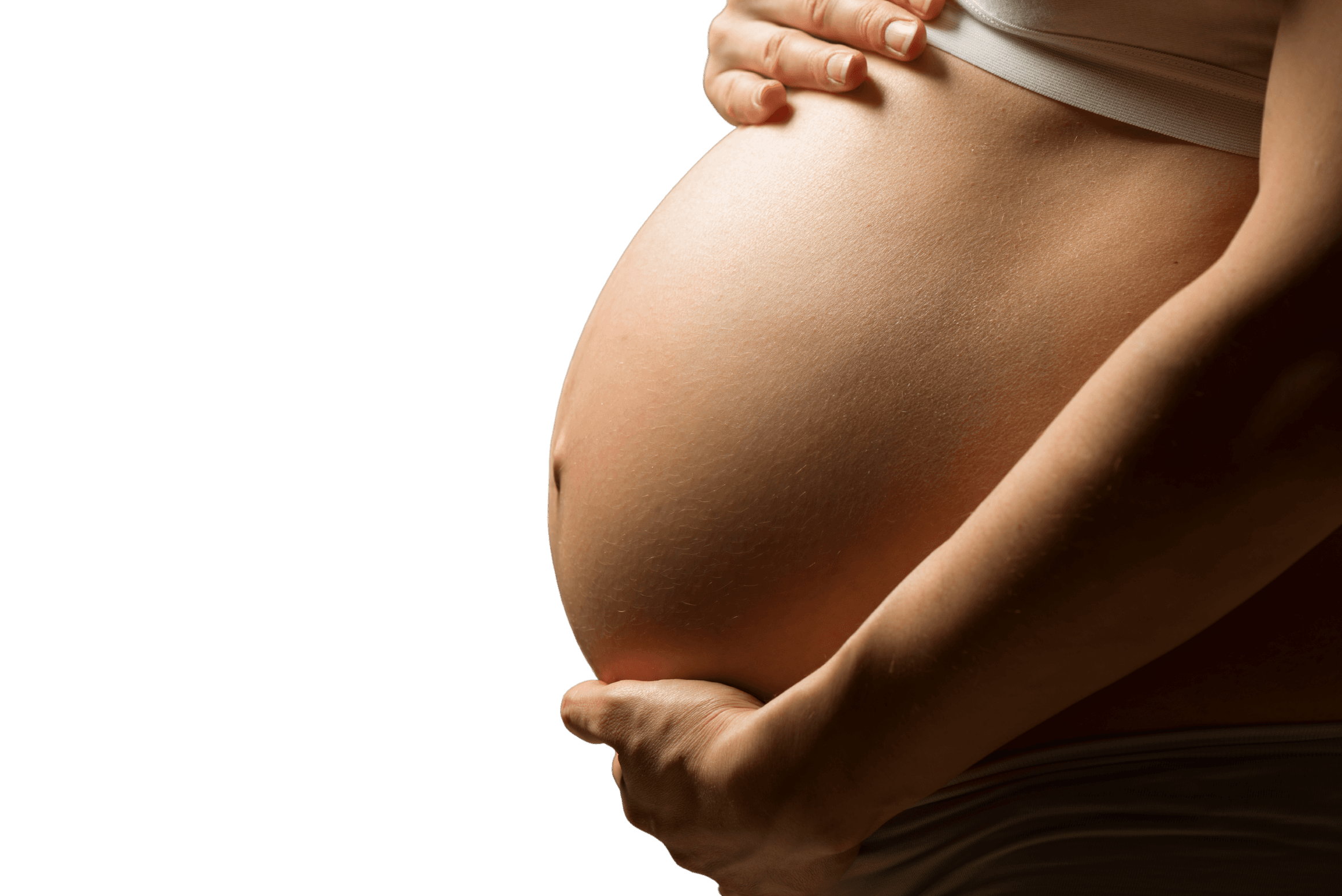 A pregnant woman receiving compassionate maternity care
